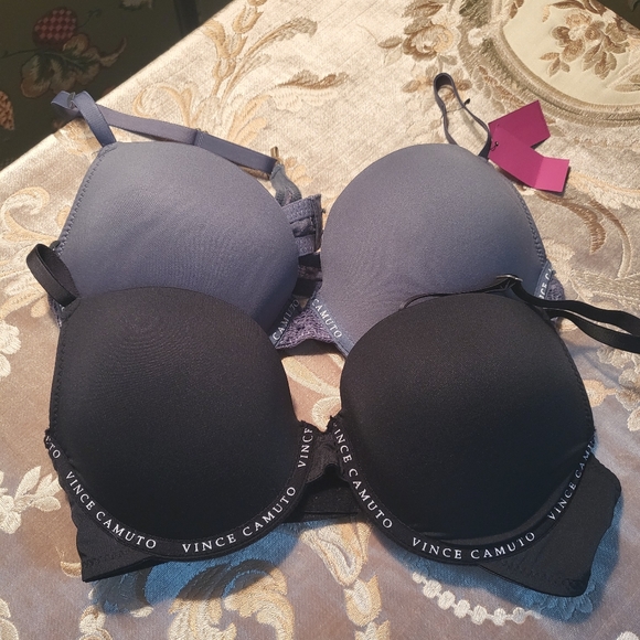 Vince Camuto 2 34C bras black and gray New - Picture 1 of 6